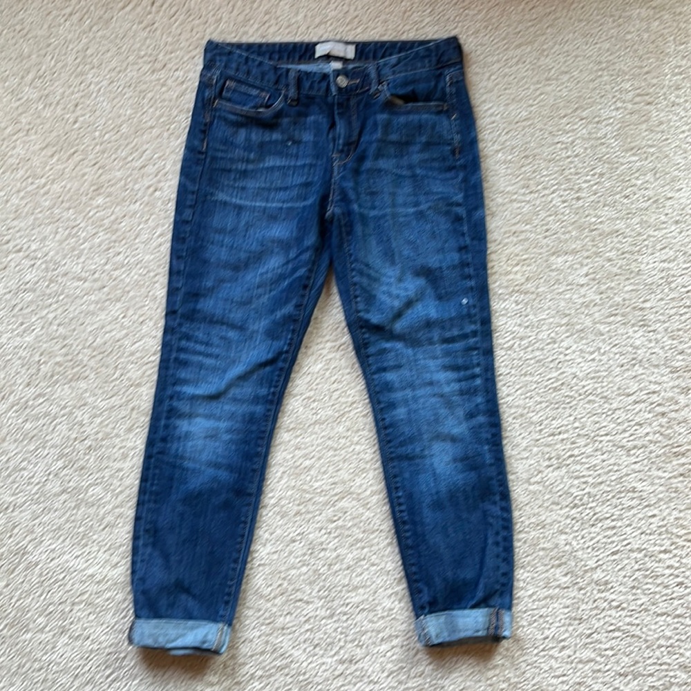 Banana Republic Jeans Capris Women’s Size 26 Size 2 Whiskered Folded Hem